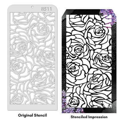 iCraft Multi-Surface Stencils - Perfect for Walls, DIY & Resin Art Projects | Reusable | Layering 4" x 8" Stencil-8511