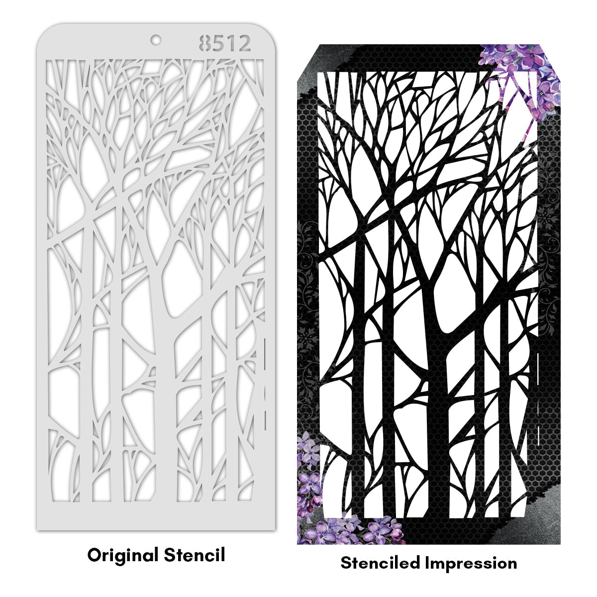 iCraft Multi-Surface Stencils - Perfect for Walls, DIY & Resin Art Projects | Reusable | Layering 4" x 8" Stencil-8512