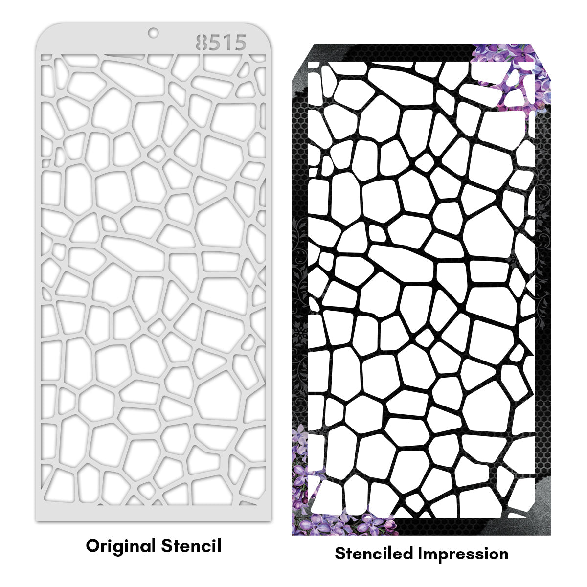 iCraft Multi-Surface Stencils - Perfect for Walls, DIY & Resin Art Projects | Reusable | Layering 4" x 8" Stencil-8515