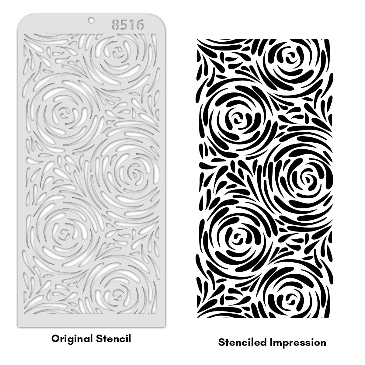 iCraft Multi-Surface Stencils - Perfect for Walls, DIY & Resin Art Projects | Reusable | Layering 4" x 8" Stencil-8516