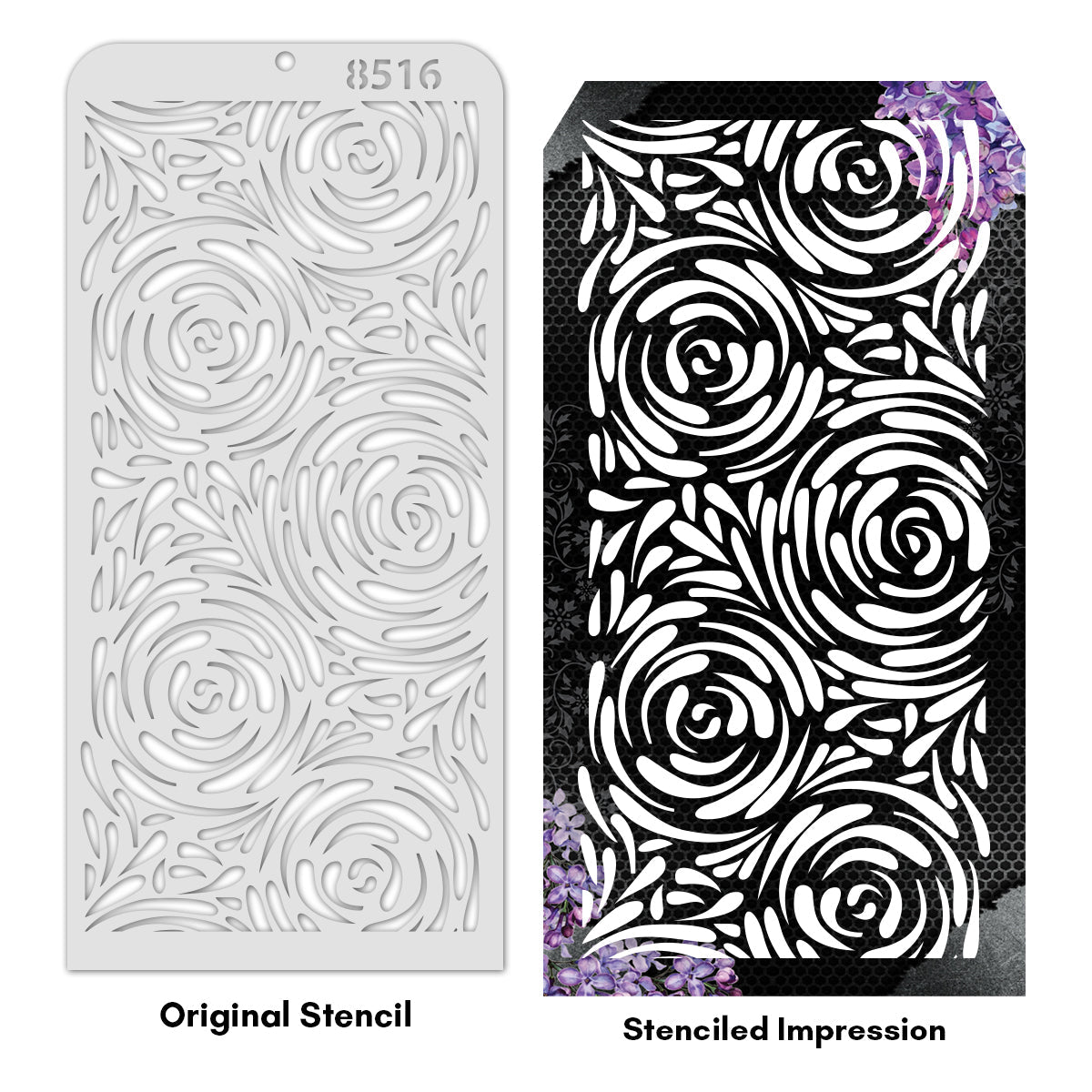 iCraft Multi-Surface Stencils - Perfect for Walls, DIY & Resin Art Projects | Reusable | Layering 4" x 8" Stencil-8516