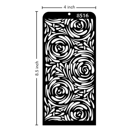 iCraft Multi-Surface Stencils - Perfect for Walls, DIY & Resin Art Projects | Reusable | Layering 4" x 8" Stencil-8516