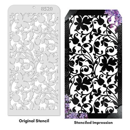 iCraft Multi-Surface Stencils - Perfect for Walls, DIY & Resin Art Projects | Reusable | Layering 4" x 8" Stencil-8520