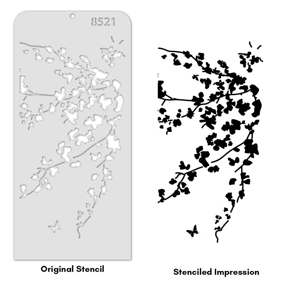 iCraft Multi-Surface Stencils - Perfect for Walls, DIY & Resin Art Projects | Reusable | Layering 4" x 8" Stencil-8521