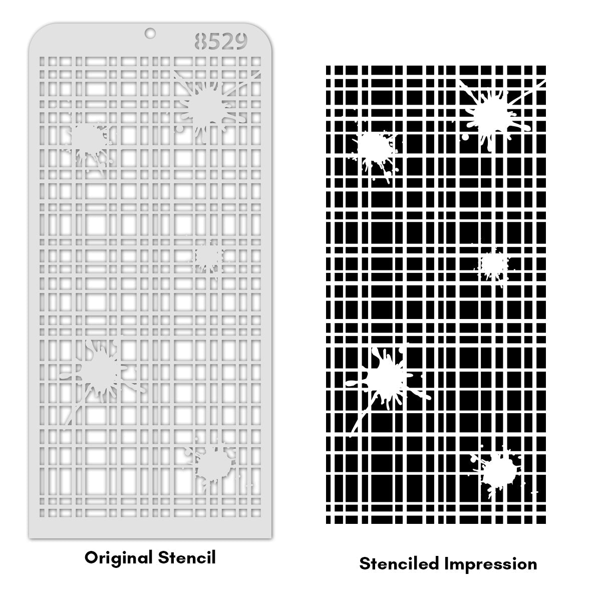 iCraft Multi-Surface Stencils - Perfect for Walls, DIY & Resin Art Projects | Reusable | Layering 4" x 8" Stencil-8529