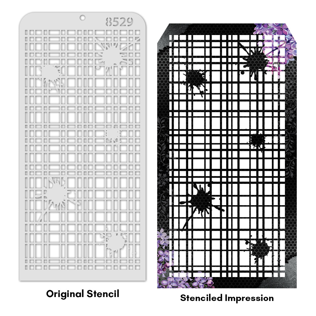 iCraft Multi-Surface Stencils - Perfect for Walls, DIY & Resin Art Projects | Reusable | Layering 4" x 8" Stencil-8529