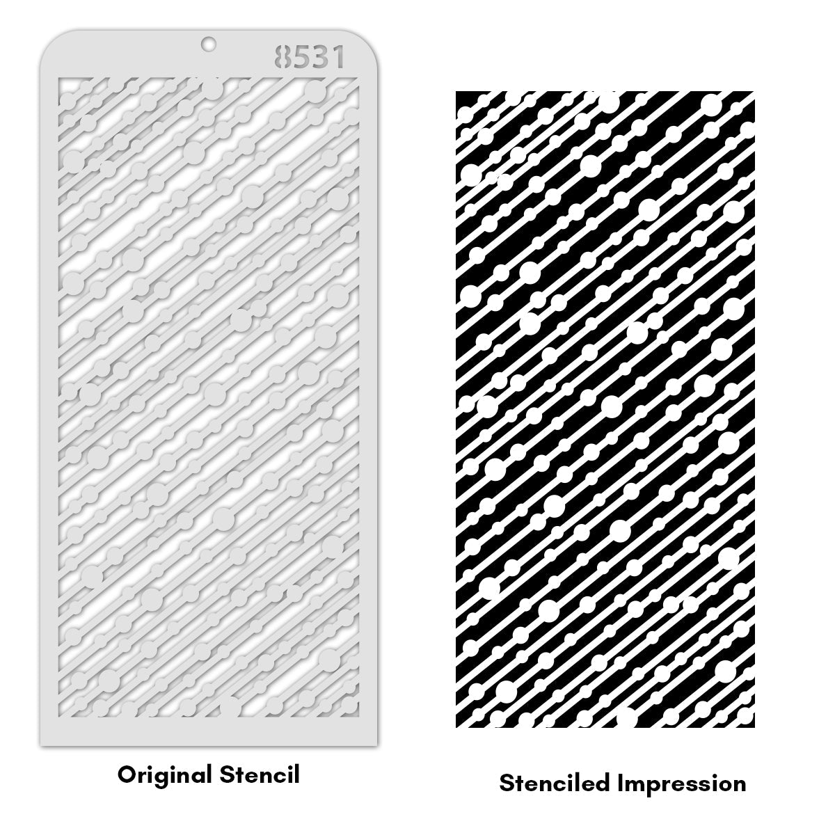iCraft Multi-Surface Stencils - Perfect for Walls, DIY & Resin Art Projects | Reusable | Layering 4" x 8" Stencil-8531