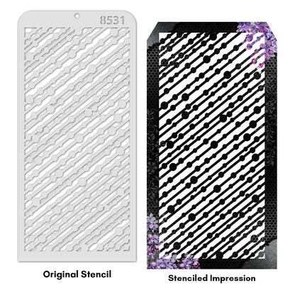 iCraft Multi-Surface Stencils - Perfect for Walls, DIY & Resin Art Projects | Reusable | Layering 4" x 8" Stencil-8531