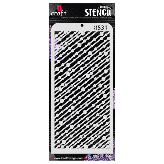 iCraft Multi-Surface Stencils - Perfect for Walls, DIY & Resin Art Projects | Reusable | Layering 4" x 8" Stencil-8531