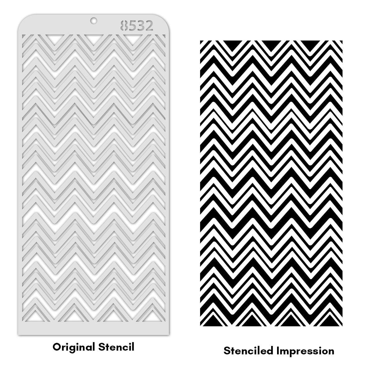 iCraft Multi-Surface Stencils - Perfect for Walls, DIY & Resin Art Projects | Reusable | Layering 4" x 8" Stencil-8532
