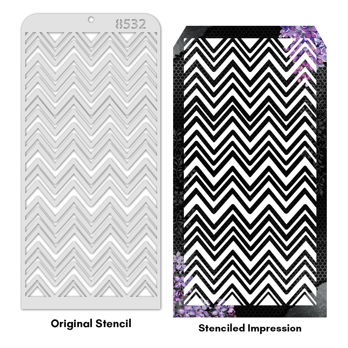 iCraft Multi-Surface Stencils - Perfect for Walls, DIY & Resin Art Projects | Reusable | Layering 4" x 8" Stencil-8532