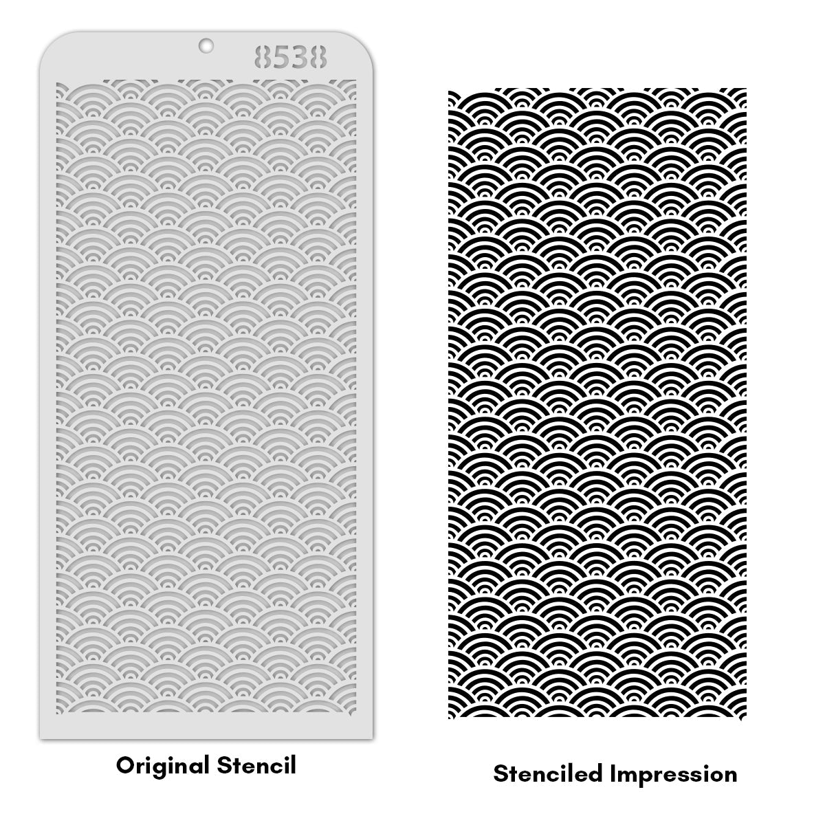 iCraft Multi-Surface Stencils - Perfect for Walls, DIY & Resin Art Projects | Reusable | Layering 4" x 8" Stencil-8538