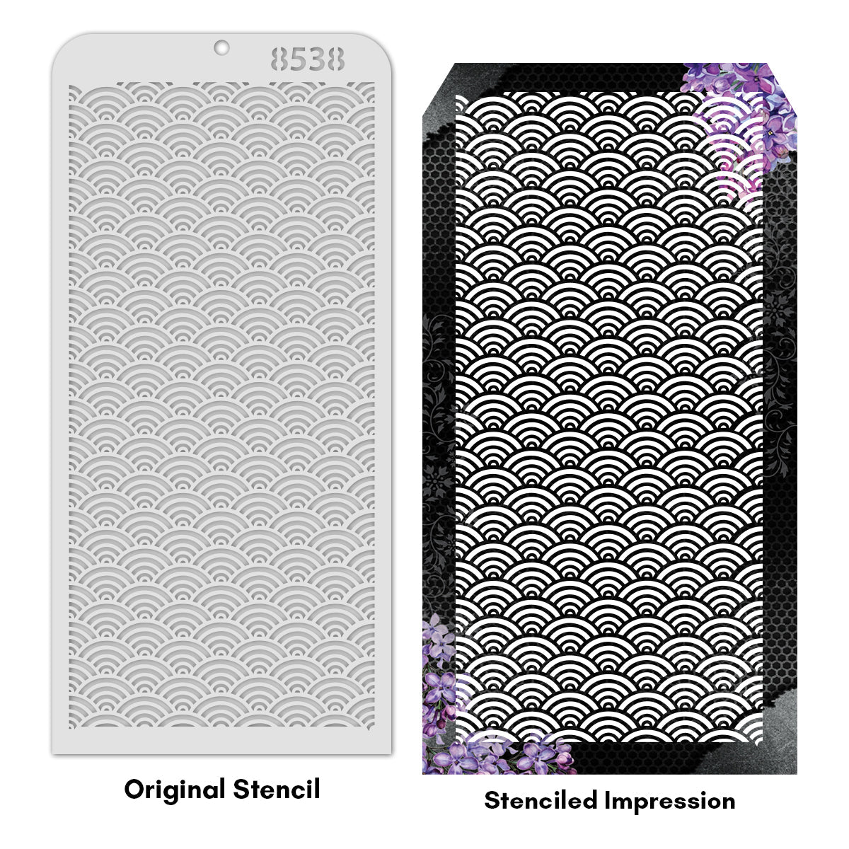 iCraft Multi-Surface Stencils - Perfect for Walls, DIY & Resin Art Projects | Reusable | Layering 4" x 8" Stencil-8538