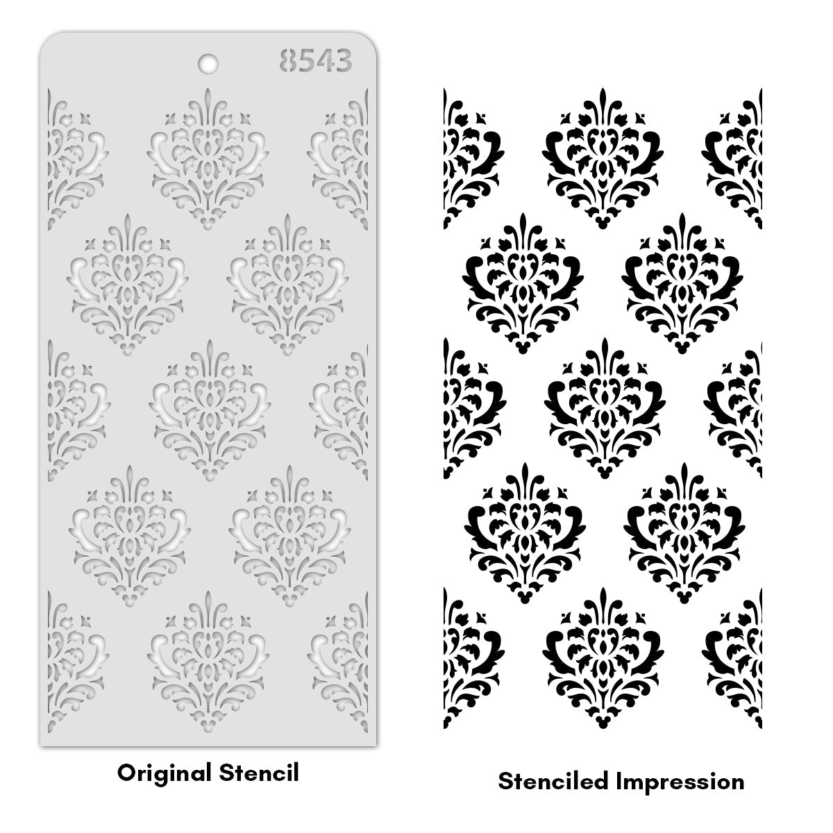 iCraft Multi-Surface Stencils - Perfect for Walls, DIY & Resin Art Projects | Reusable | Layering 4" x 8" Stencil-8543