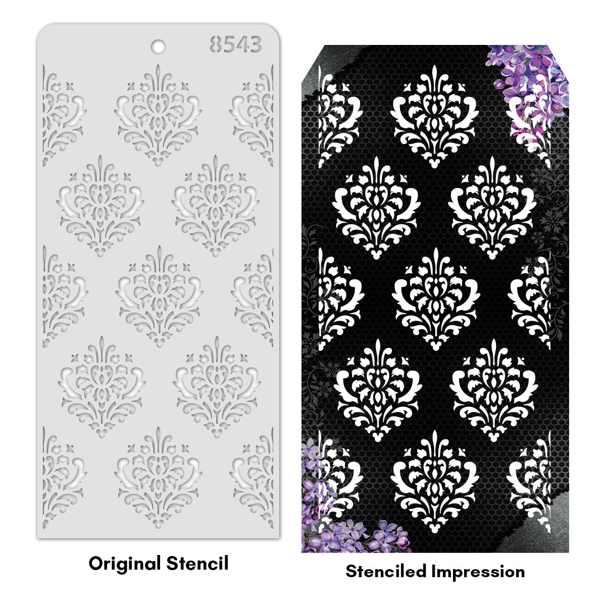 iCraft Multi-Surface Stencils - Perfect for Walls, DIY & Resin Art Projects | Reusable | Layering 4" x 8" Stencil-8543