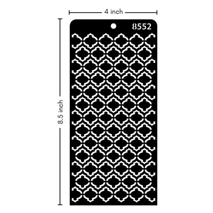 iCraft Multi-Surface Stencils - Perfect for Walls, DIY & Resin Art Projects | Reusable | Layering 4" x 8" Stencil-8552
