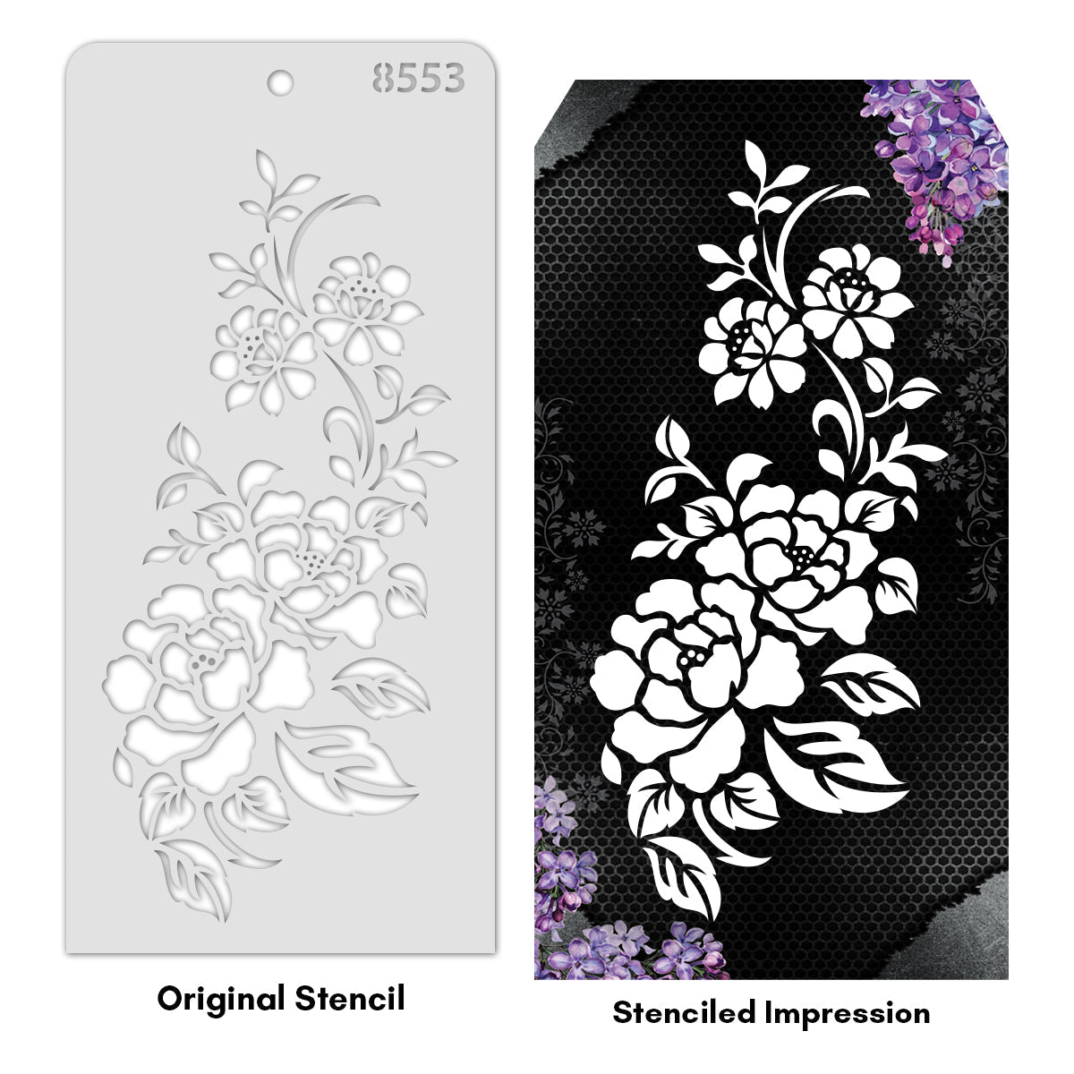 iCraft Multi-Surface Stencils - Perfect for Walls, DIY & Resin Art Projects | Reusable | Layering 4" x 8" Stencil-8553