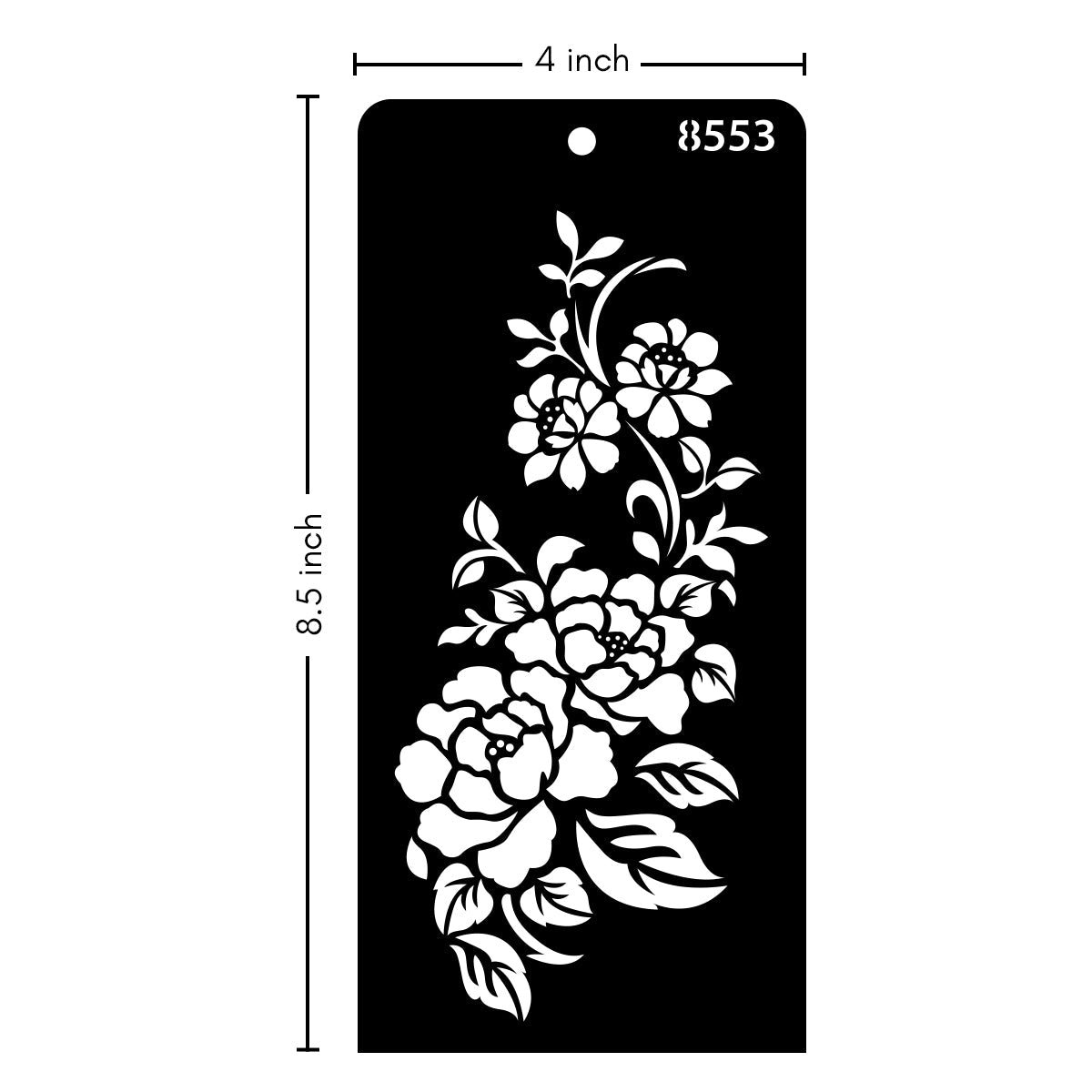 iCraft Multi-Surface Stencils - Perfect for Walls, DIY & Resin Art Projects | Reusable | Layering 4" x 8" Stencil-8553