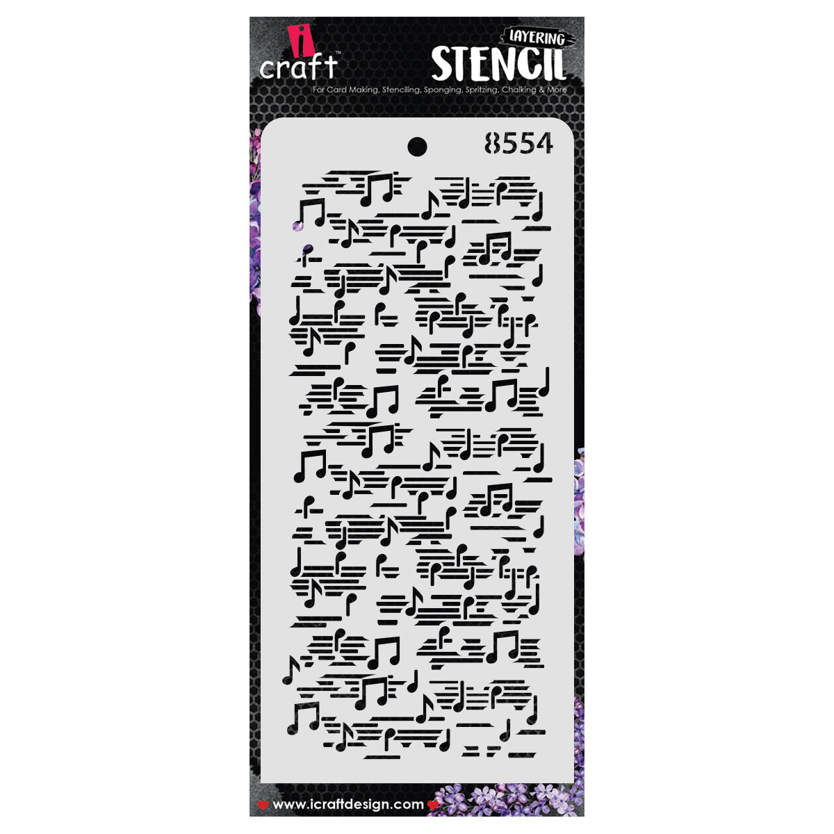 iCraft Multi-Surface Stencils - Perfect for Walls, DIY & Resin Art Projects | Reusable | Layering 4" x 8" Stencil-8554
