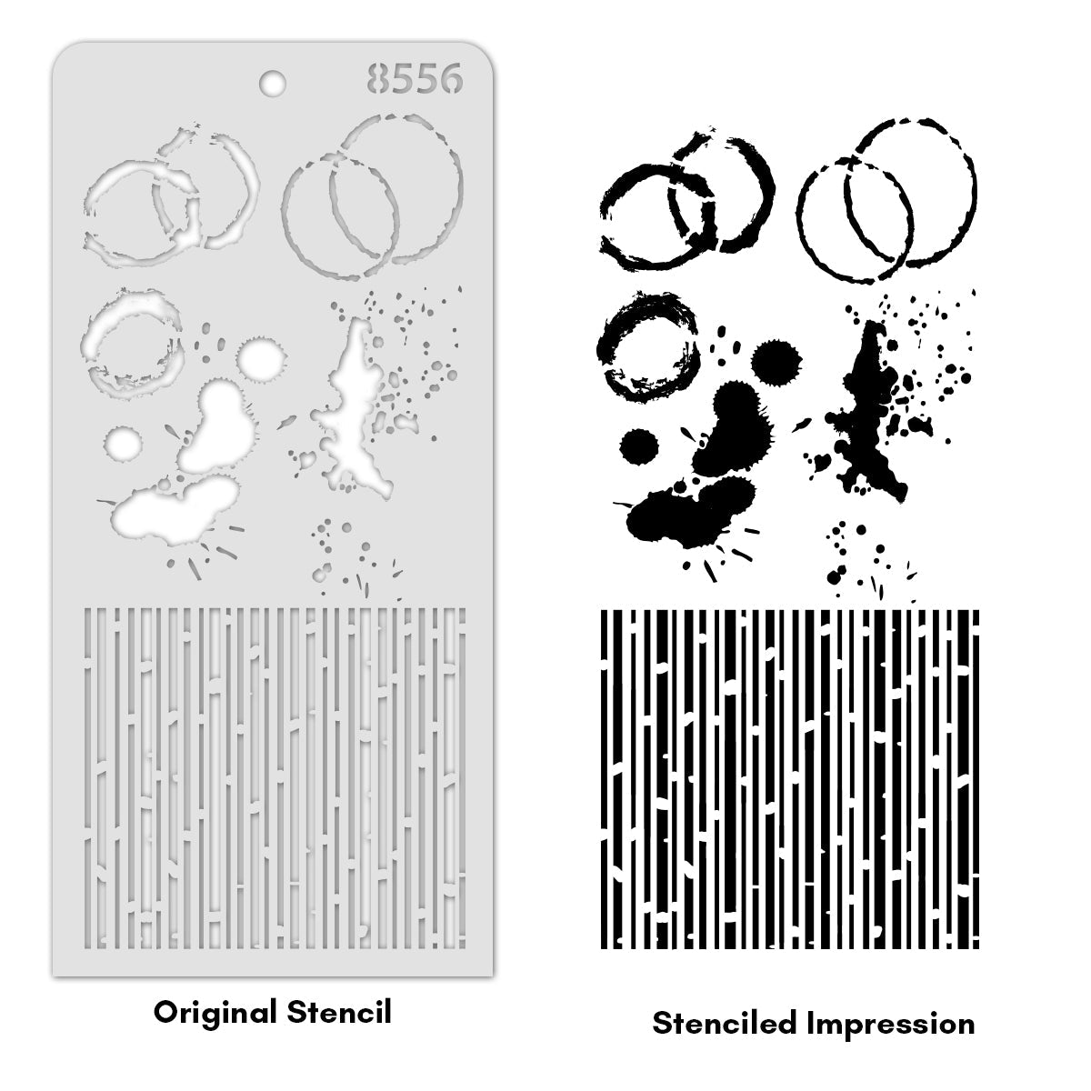 iCraft Multi-Surface Stencils - Perfect for Walls, DIY & Resin Art Projects | Reusable | Layering 4" x 8" Stencil-8556