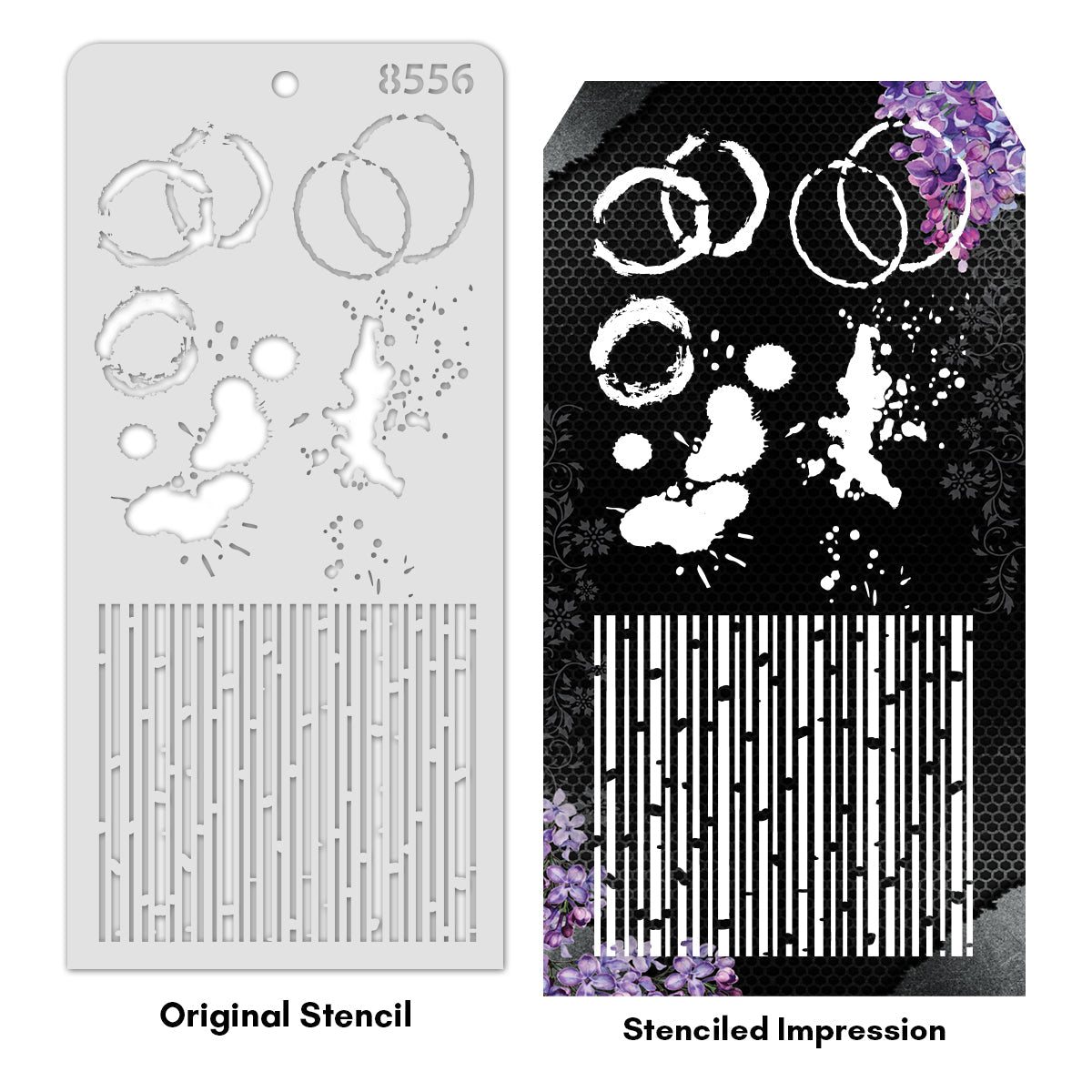 iCraft Multi-Surface Stencils - Perfect for Walls, DIY & Resin Art Projects | Reusable | Layering 4" x 8" Stencil-8556