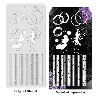 iCraft Multi-Surface Stencils - Perfect for Walls, DIY & Resin Art Projects | Reusable | Layering 4" x 8" Stencil-8556