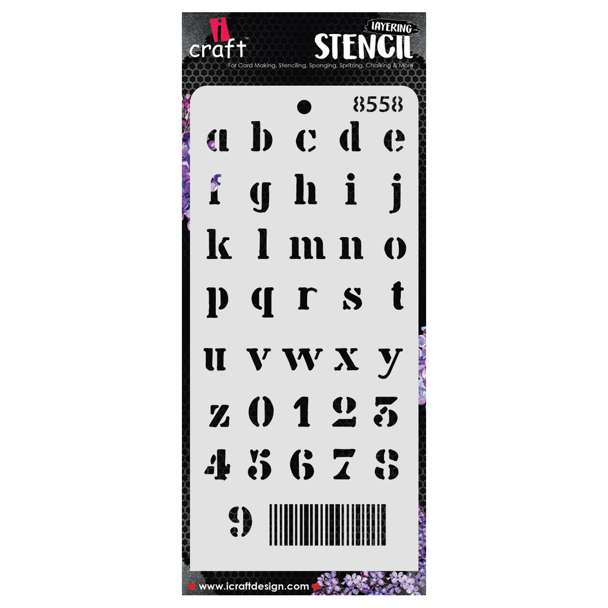iCraft Multi-Surface Stencils - Perfect for Walls, DIY & Resin Art Projects | Reusable | Layering 4" x 8" Stencil-8558