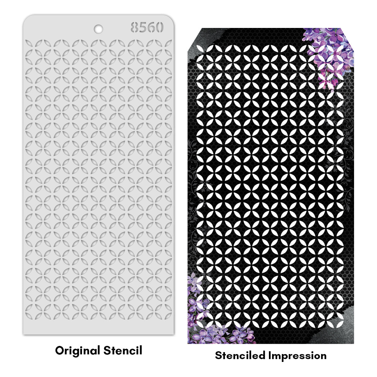 iCraft Multi-Surface Stencils - Perfect for Walls, DIY & Resin Art Projects | Reusable | Layering 4" x 8" Stencil-8560