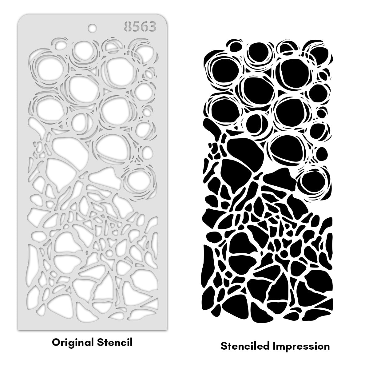 iCraft Multi-Surface Stencils - Perfect for Walls, DIY & Resin Art Projects | Reusable | Layering 4" x 8" Stencil-8563
