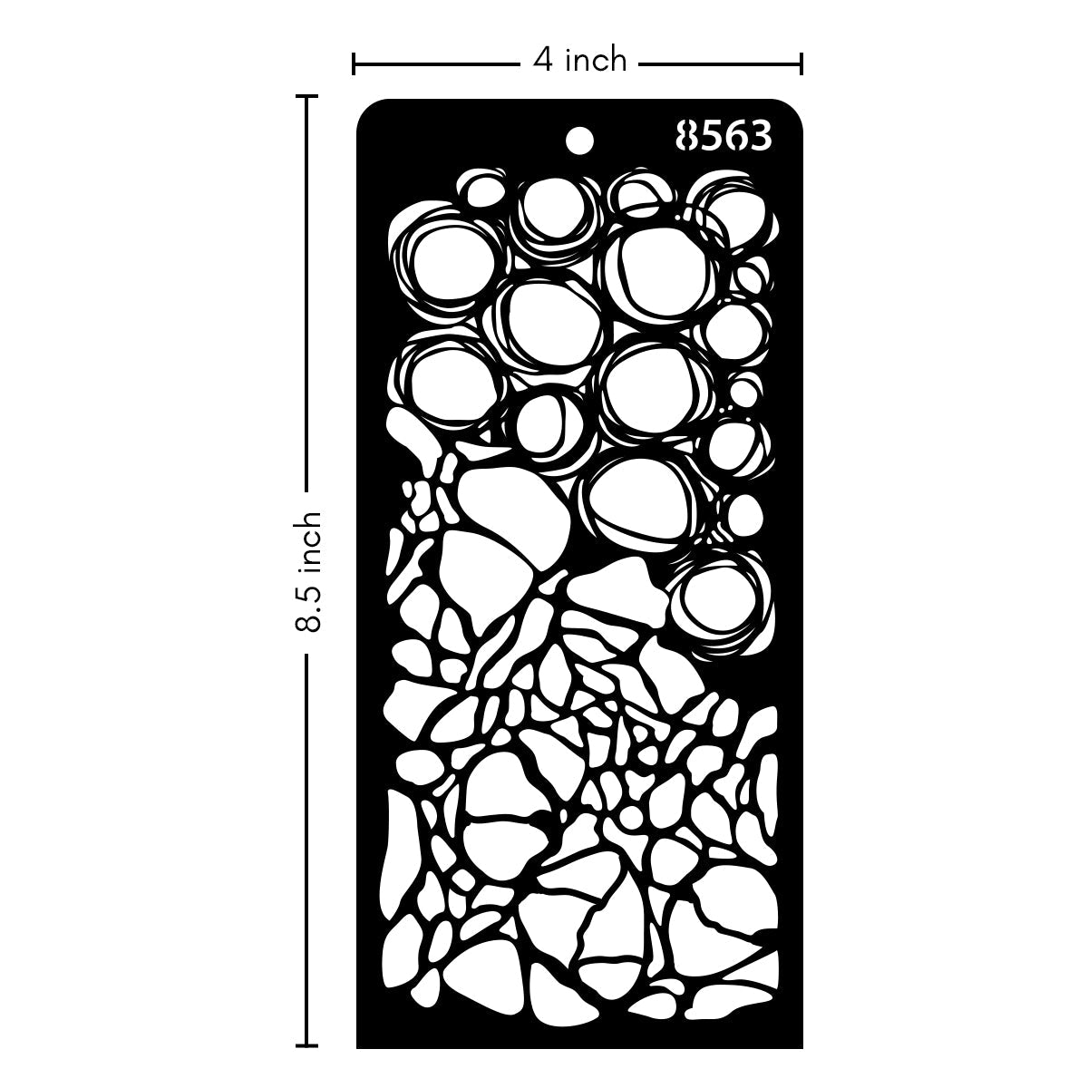 iCraft Multi-Surface Stencils - Perfect for Walls, DIY & Resin Art Projects | Reusable | Layering 4" x 8" Stencil-8563