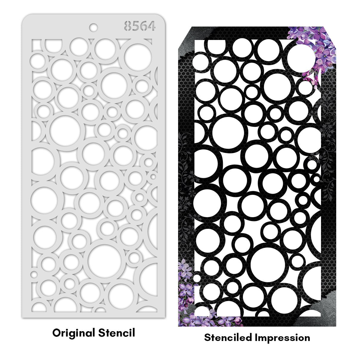 iCraft Multi-Surface Stencils - Perfect for Walls, DIY & Resin Art Projects | Reusable | Layering 4" x 8" Stencil-8564