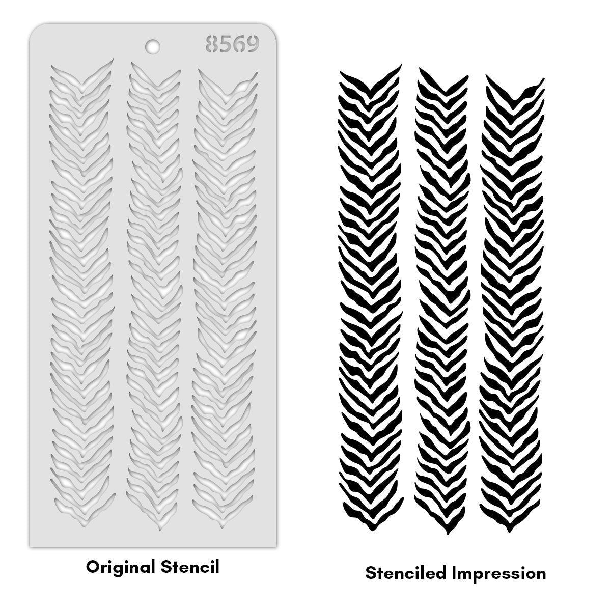 iCraft Multi-Surface Stencils - Perfect for Walls, DIY & Resin Art Projects | Reusable | Layering 4" x 8" Stencil-8569