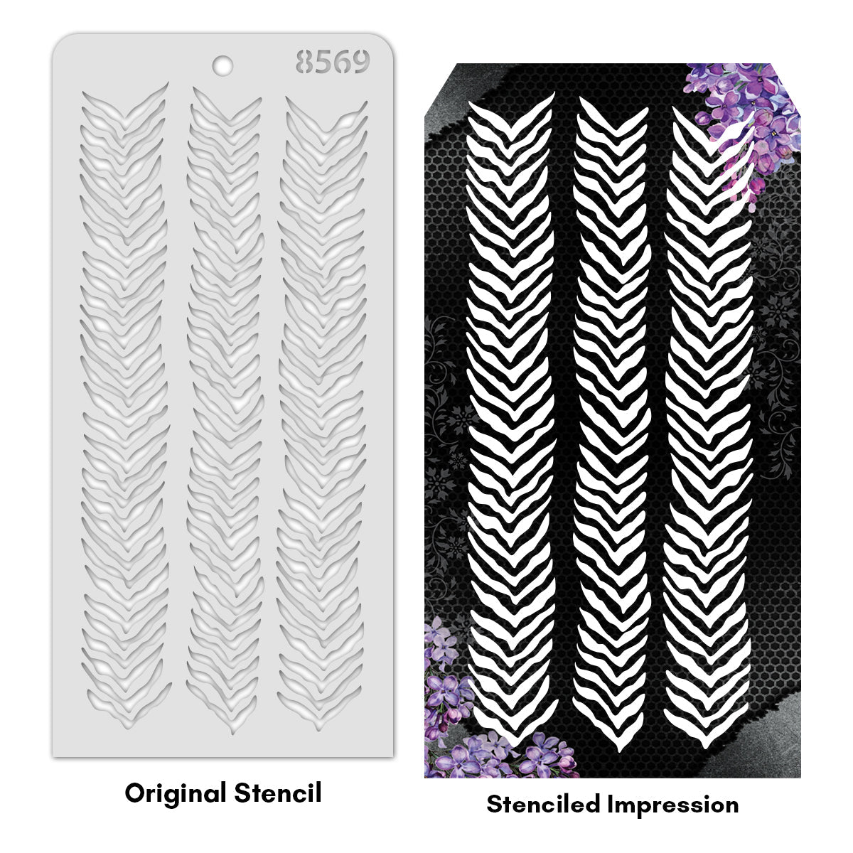 iCraft Multi-Surface Stencils - Perfect for Walls, DIY & Resin Art Projects | Reusable | Layering 4" x 8" Stencil-8569