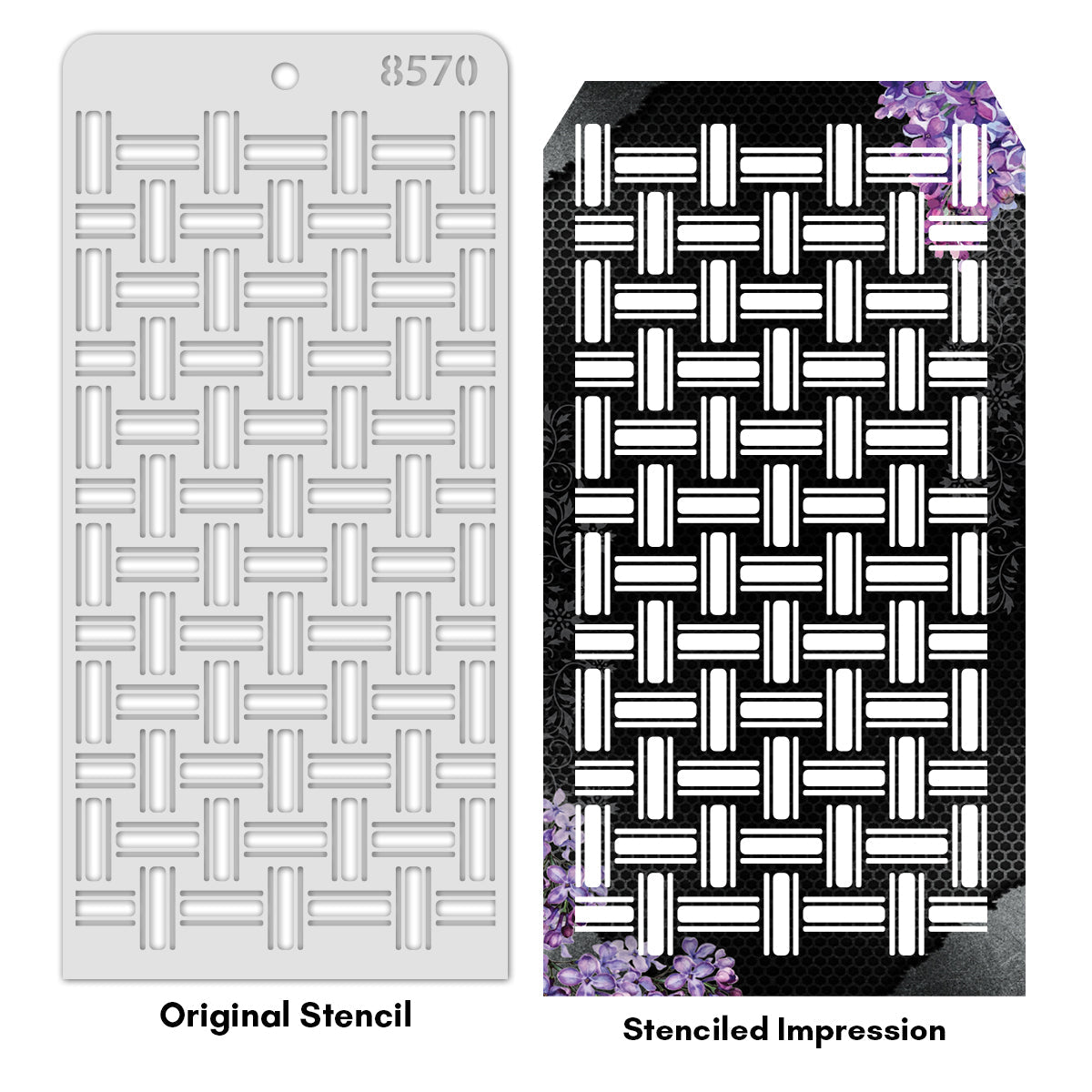 iCraft Multi-Surface Stencils - Perfect for Walls, DIY & Resin Art Projects | Reusable | Layering 4" x 8" Stencil-8570