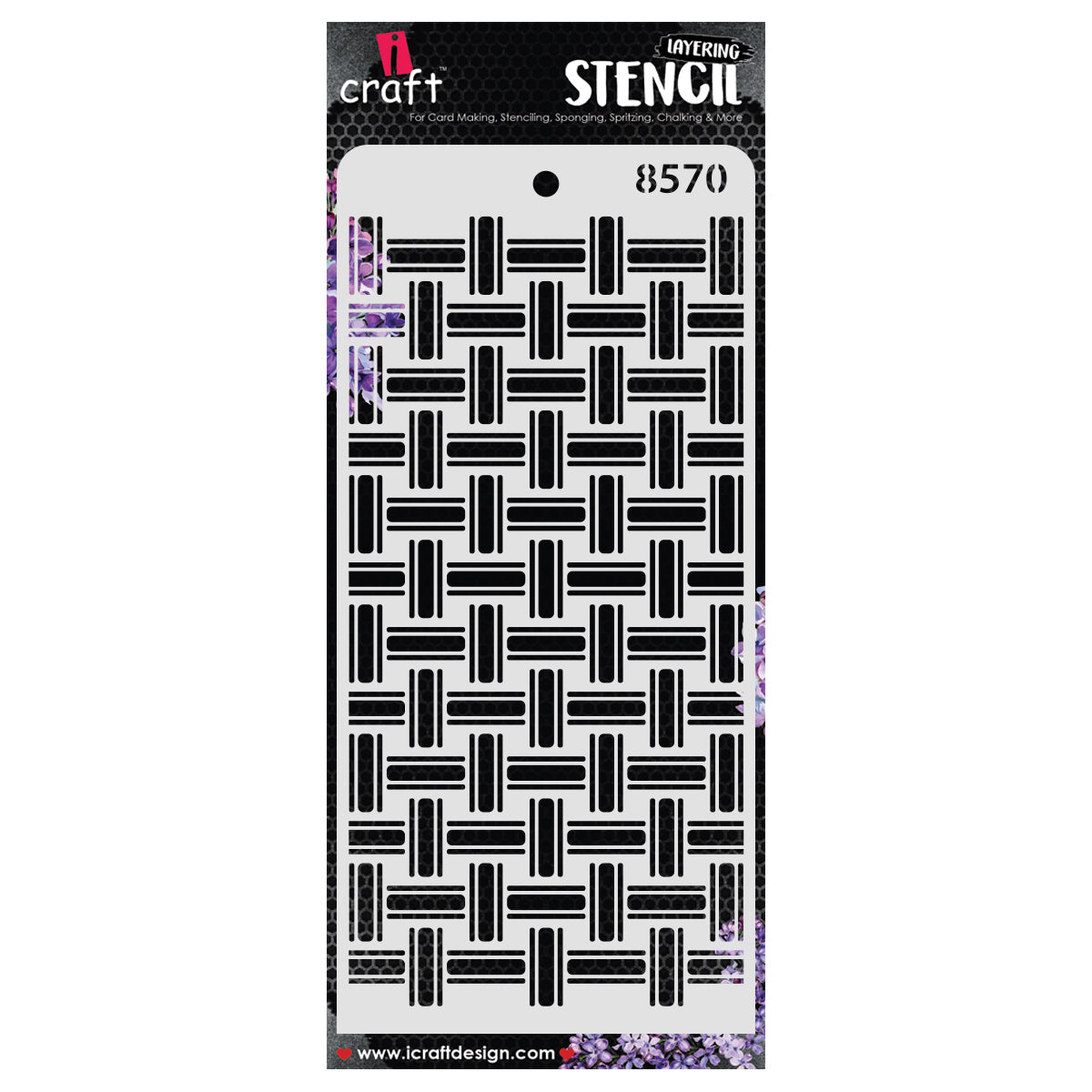 iCraft Multi-Surface Stencils - Perfect for Walls, DIY & Resin Art Projects | Reusable | Layering 4" x 8" Stencil-8570