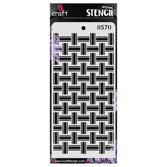 iCraft Multi-Surface Stencils - Perfect for Walls, DIY & Resin Art Projects | Reusable | Layering 4" x 8" Stencil-8570