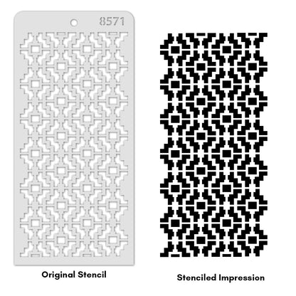 iCraft Multi-Surface Stencils - Perfect for Walls, DIY & Resin Art Projects | Reusable | Layering 4" x 8" Stencil-8571