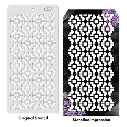 iCraft Multi-Surface Stencils - Perfect for Walls, DIY & Resin Art Projects | Reusable | Layering 4" x 8" Stencil-8571