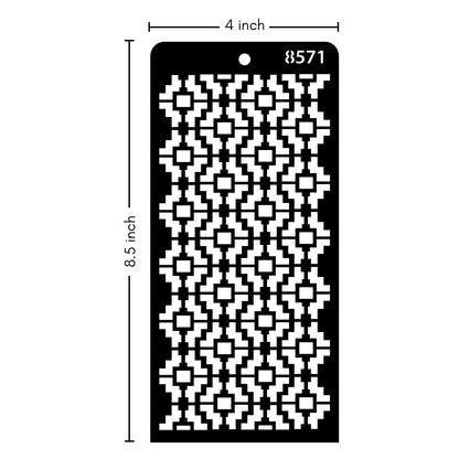 iCraft Multi-Surface Stencils - Perfect for Walls, DIY & Resin Art Projects | Reusable | Layering 4" x 8" Stencil-8571