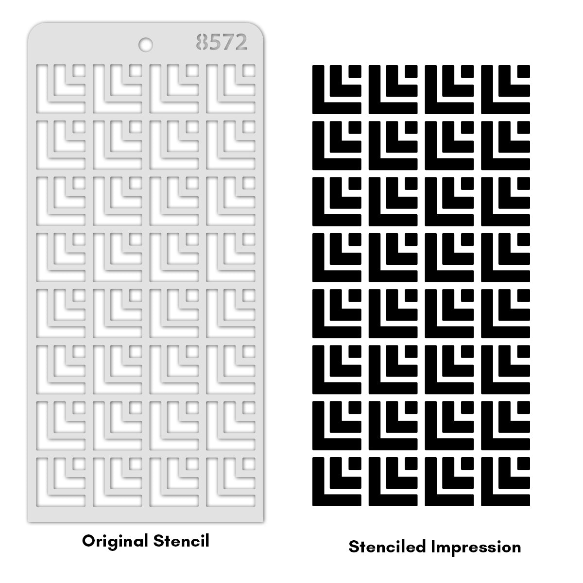 iCraft Multi-Surface Stencils - Perfect for Walls, DIY & Resin Art Projects | Reusable | Layering 4" x 8" Stencil-8572