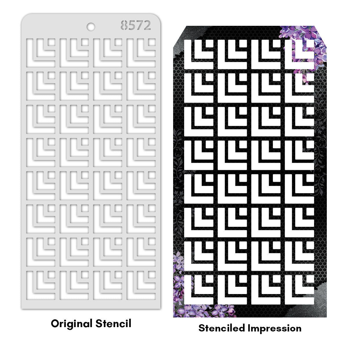 iCraft Multi-Surface Stencils - Perfect for Walls, DIY & Resin Art Projects | Reusable | Layering 4" x 8" Stencil-8572