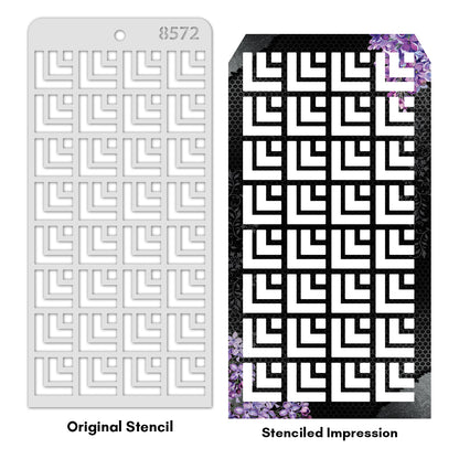 iCraft Multi-Surface Stencils - Perfect for Walls, DIY & Resin Art Projects | Reusable | Layering 4" x 8" Stencil-8572