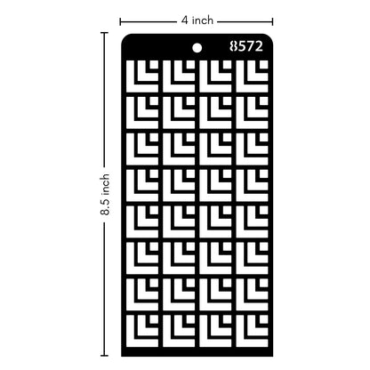 iCraft Multi-Surface Stencils - Perfect for Walls, DIY & Resin Art Projects | Reusable | Layering 4" x 8" Stencil-8572