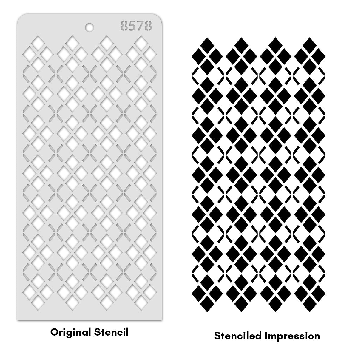iCraft Multi-Surface Stencils - Perfect for Walls, DIY & Resin Art Projects | Reusable | Layering 4" x 8" Stencil-8578
