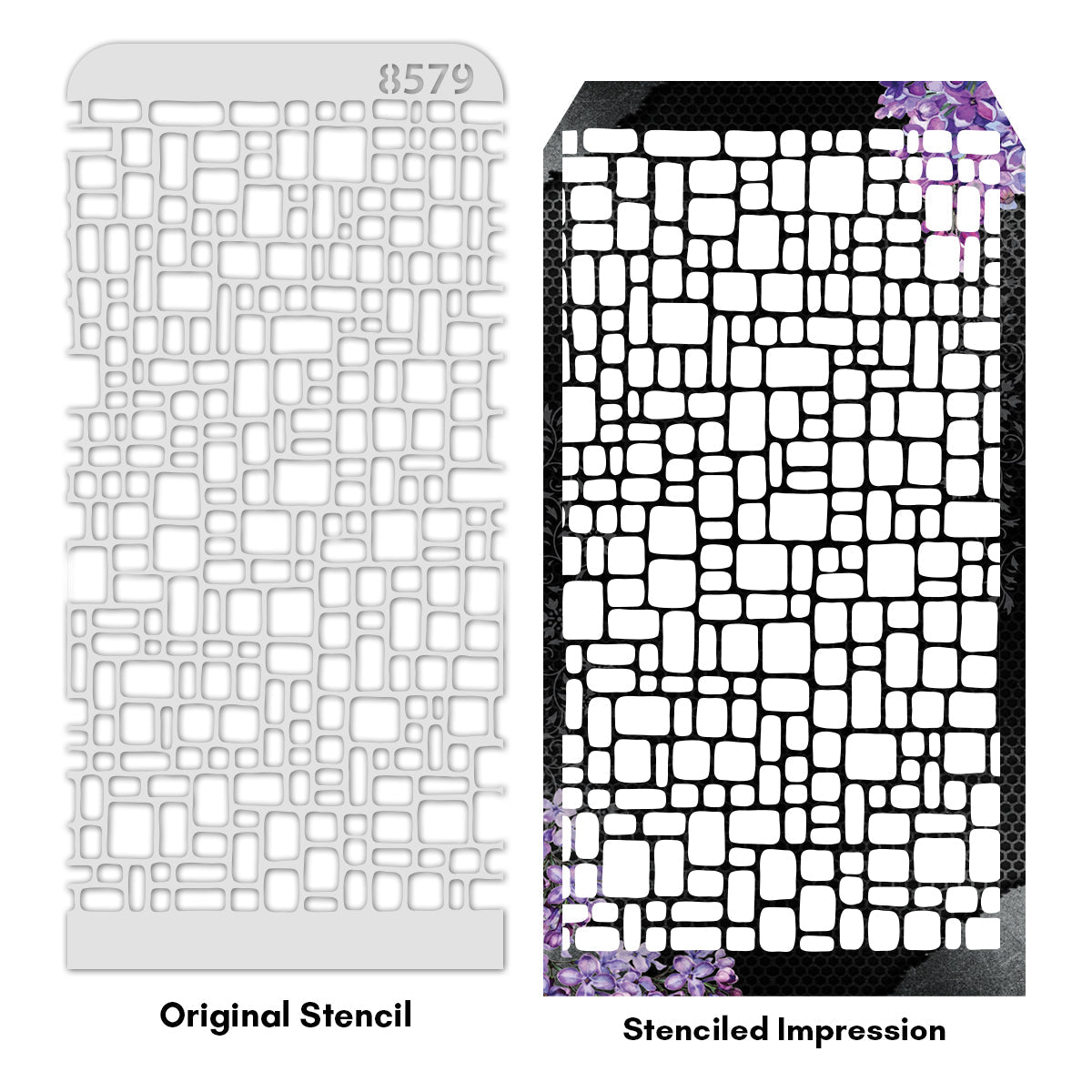 iCraft Multi-Surface Stencils - Perfect for Walls, DIY & Resin Art Projects | Reusable | Layering 4" x 8" Stencil-8579