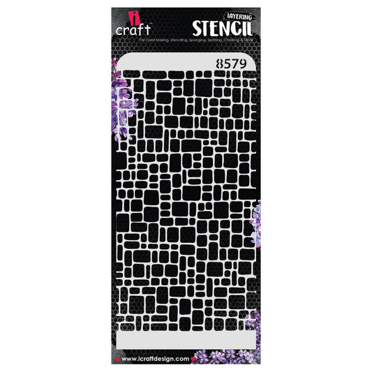 iCraft Multi-Surface Stencils - Perfect for Walls, DIY & Resin Art Projects | Reusable | Layering 4" x 8" Stencil-8579