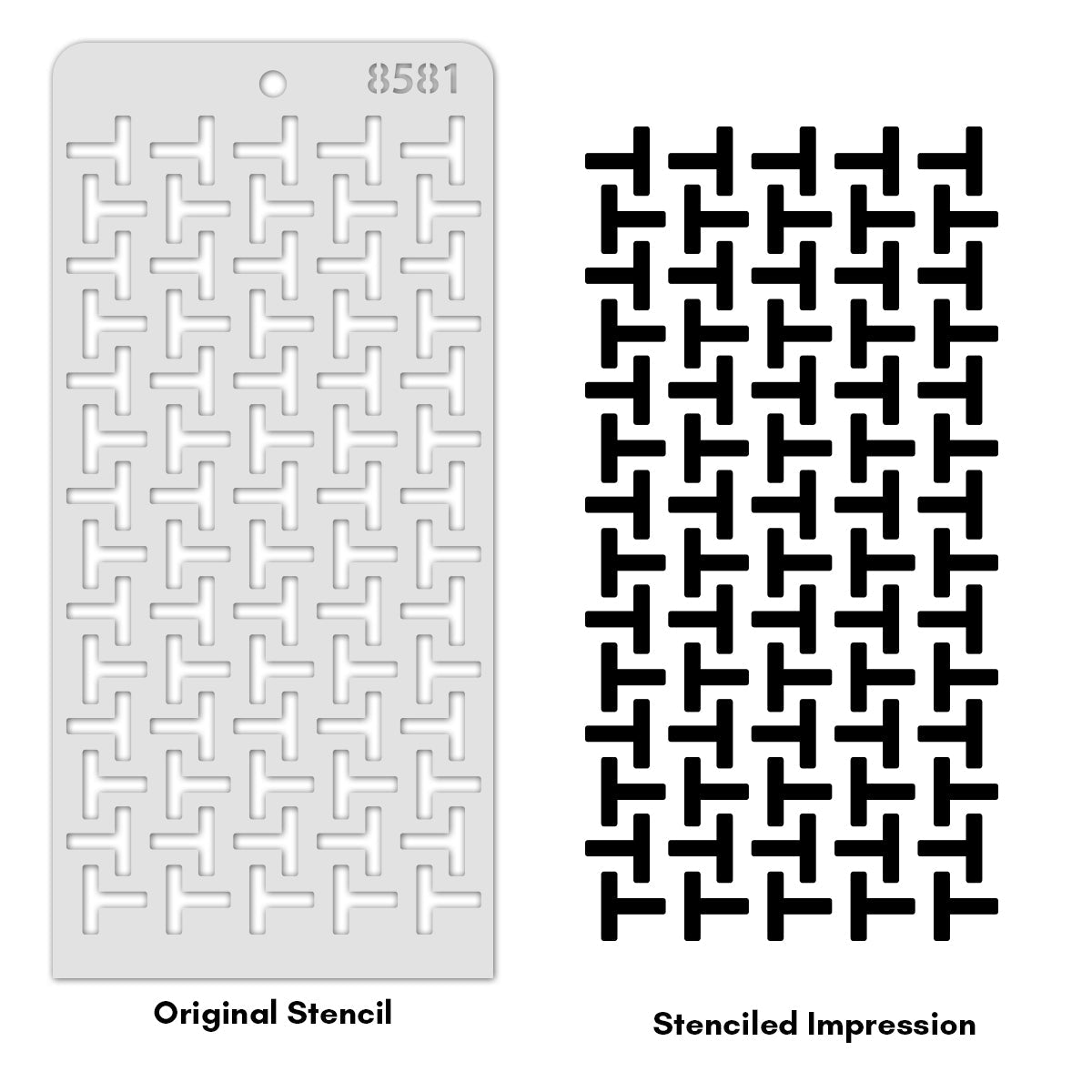 iCraft Multi-Surface Stencils - Perfect for Walls, DIY & Resin Art Projects | Reusable | Layering 4" x 8" Stencil-8581