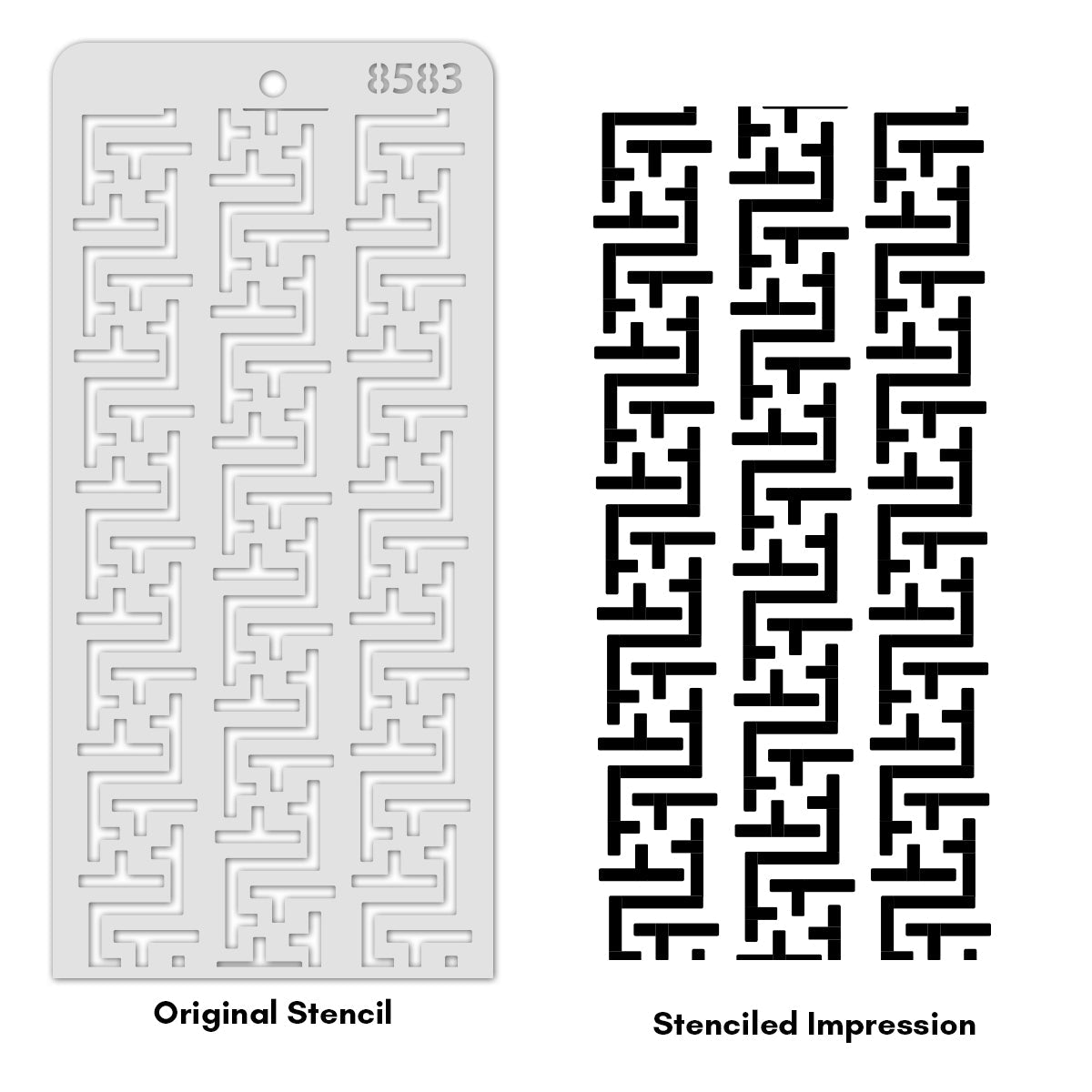 iCraft Multi-Surface Stencils - Perfect for Walls, DIY & Resin Art Projects | Reusable | Layering 4" x 8" Stencil-8583