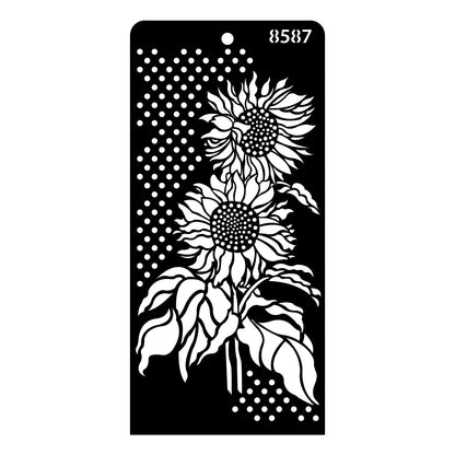 iCraft Multi-Surface Stencils - Perfect for Walls, DIY & Resin Art Projects | Reusable | Layering 4" x 8" Stencil-8587
