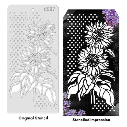 iCraft Multi-Surface Stencils - Perfect for Walls, DIY & Resin Art Projects | Reusable | Layering 4" x 8" Stencil-8587